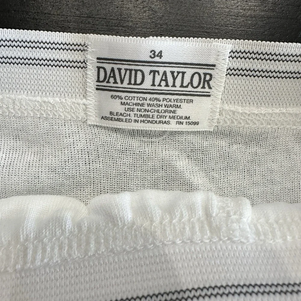 Vintage David Taylor Men's Brief Underwear Cotton Whitey Tighties Solid Size 34